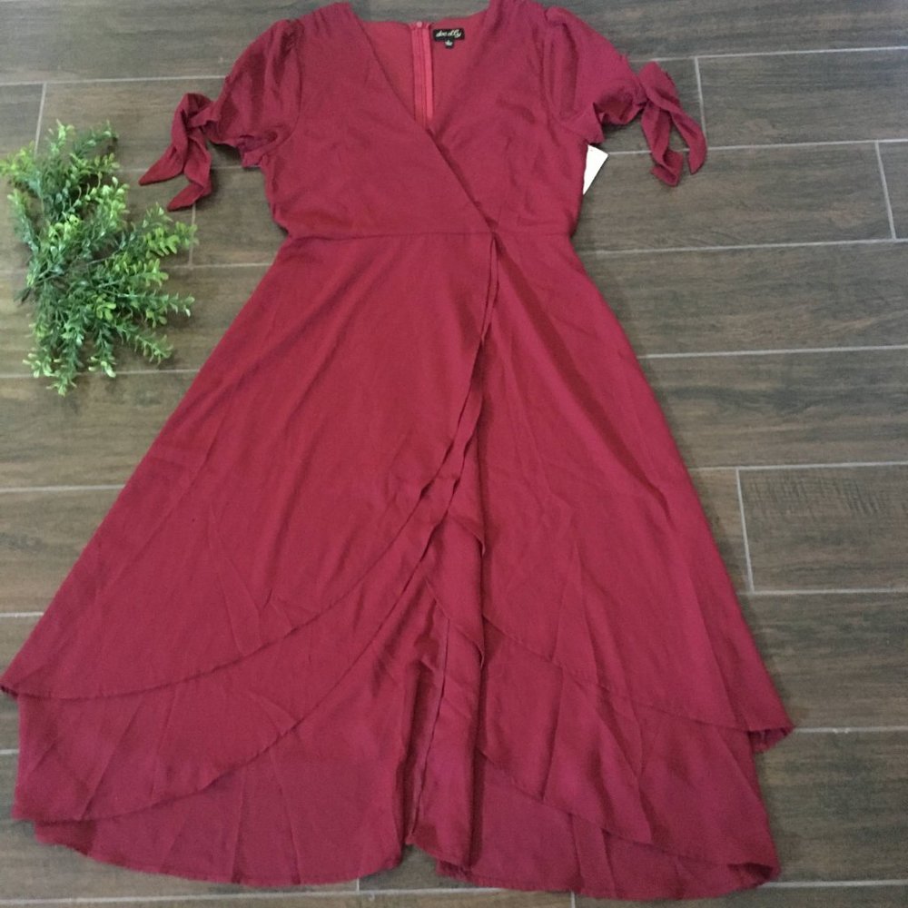 New Dee Elly surplice wrap around dress Large L